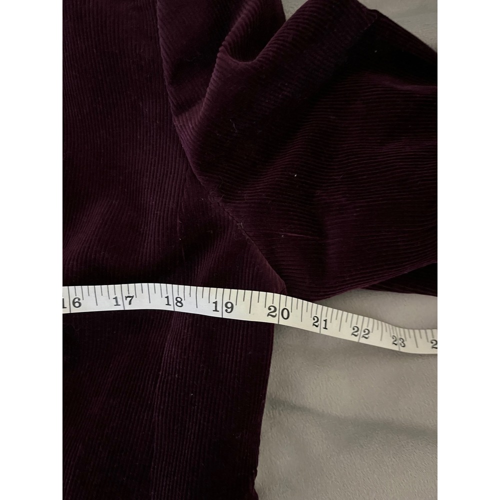Talbots Womens Purple Corduroy Blazer Jacket Size 12 Deep Plum Cotton Stretch - Picture 4 of 8